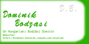 dominik bodzasi business card