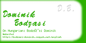 dominik bodzasi business card